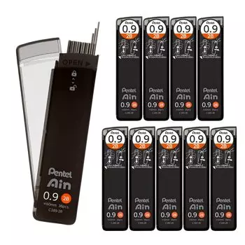 Pentel Sharp Grid Pentel Ein 2B 10 шт. 0,9 мм C289-2B чёрный