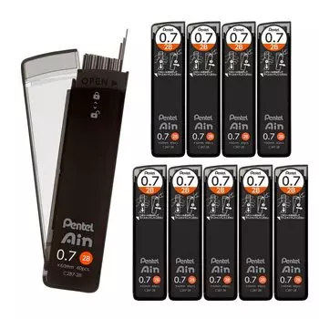 Pentel Sharp Grid Pentel Ein 2B 10 шт. 0,7 мм C287-2B чёрный