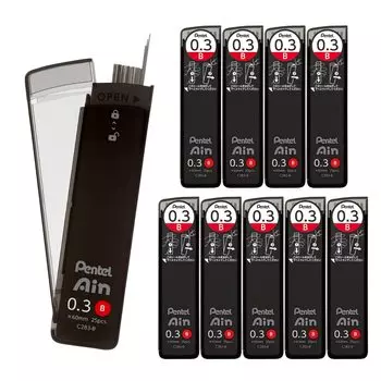 Pentel Sharp Grid Pentel Ein B 10 шт. 0,3 мм C283-B чёрный