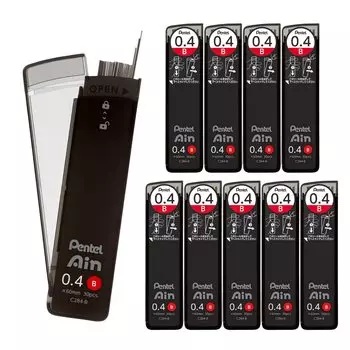 Pentel Sharp Grid Pentel Ein B 10 шт. 0,4 мм C284-B чёрный