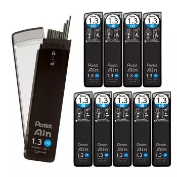 Pentel Sharp Lead Pentel Ein HB 10 pieces 1.3mm C2813-HB чёрный