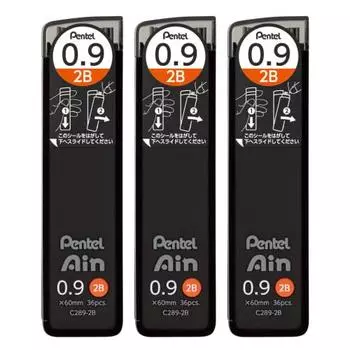 Pentel Sharp Свинец Pentel Ein 0,9 мм 2B 3 шт. AMZ-XC2892B3P