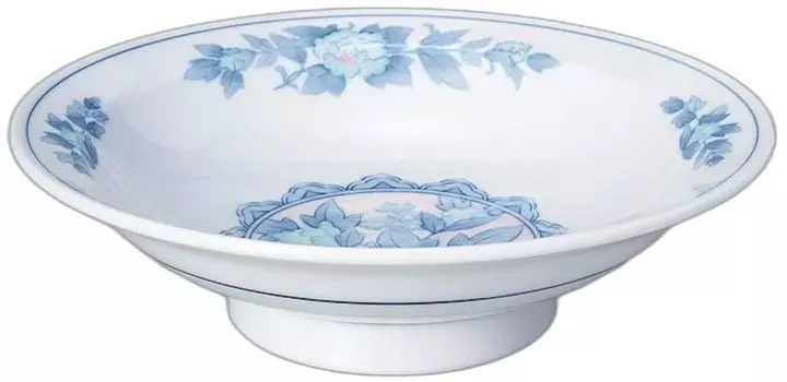 peony plate x x plate Setomonohonpo Three-color 7.0 high-footed [21.3 21.3 5.9cm] High-footed