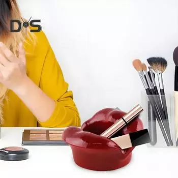 Пепельница для губ из смолы, термостойкая, цветная, держатель для пепельницы для губ, подставка для хранения ключей, ювелирных изделий, настольное украшение, статуэтка красный