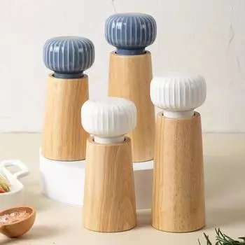 Pepper Grinder Manual Coarse Salt Grinding Bottle Seasoning Spices Ceramic Core Black Pepper Mill Seasoning Bottle