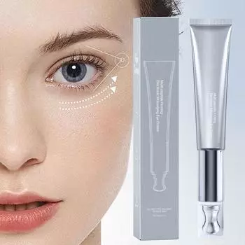 Пептидный массажный крем для кожи вокруг глаз осветляет темные мешки под глазами, увлажняет и подтягивает кожу вокруг глаз. серебряный