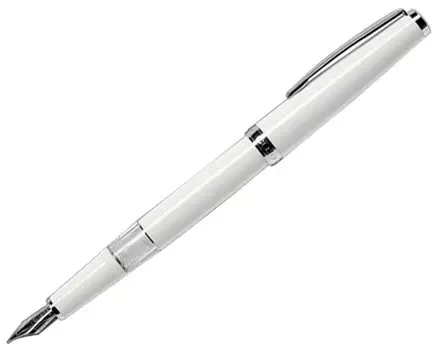 Перьевая ручка Cleo Skribent Classic Palladium White Inhalation Type Bold B 24112
