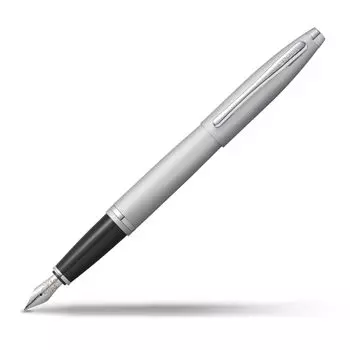 Перьевая ручка CROSS Karei Satin Chrome с пером из нержавеющей стали по всей поверхности (М-образная форма) НАТ0116-16МС