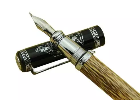 Перьевая ручка DUKE 551 Chinese Confucius Bamboo со специальным пером Bold Art Brush для письма и рисования (0,7-1,5 ММ) Средний/Экстремальный