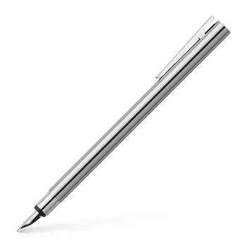 Перьевая ручка EF Extra Fine Point Neo Slim Shiny Silver 342002 Обычный импортный продукт FABER-CASTELL Двойного назначения