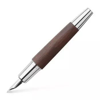 Перьевая ручка F Fine Point Emotion Wood Chrome Pear Wood Dark Brown 148211 Обычный импортный продукт Faber-Castell & темно-коричневого