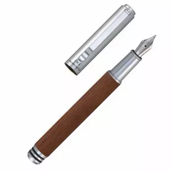 Перьевая ручка IWI Extra Fine Hand Script Wood Brown D77D IWI-9S640 коричневый древесины