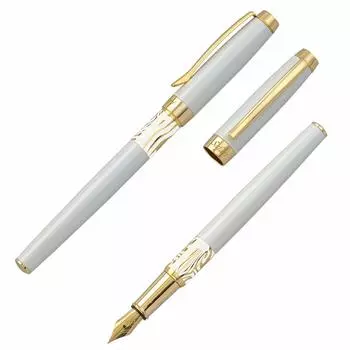 Перьевая ручка IWI Extra Fine Point Safari Zebra Metallic Lacquer -9S530FP-99G (белый)