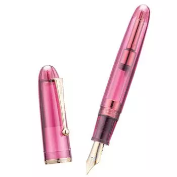 Перьевая ручка Jinhao 9019 серии Dadao, прозрачное винно-красное акриловое перо с золотой отделкой, средний перо с большим конвертером для каллиграфии, письма, подписи,