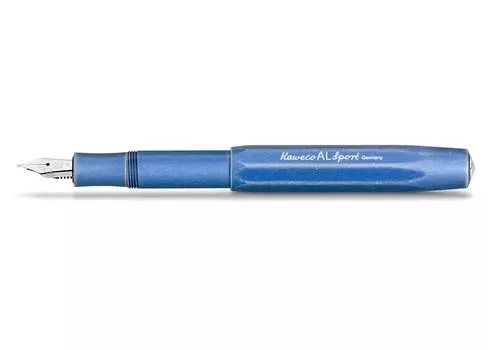 Перьевая ручка Kaweco AL Sport Blue Stone Washed B (Смелый) синий