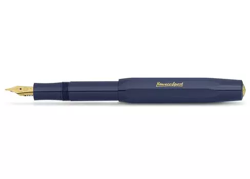 Перьевая ручка Kaweco EF Extra Fine Point Classic Sports Navy 10001737 Подлинный импортный продукт тёмно-синий