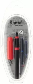 Перьевая ручка Kaweco F Fine Point Pakeo Bad Taste Type с 3 чернильными картриджами Blister Type Regular Imported Product POB-BT Dual-use