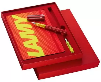 Перьевая ручка Lamy LAMY Подарочный набор с глянцевым красным пером F Набор перьевых ручек Al-star AL-star Al-star L22SET-F