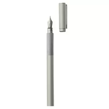 Перьевая ручка MUJI с круглым алюминиевым стержнем, черная, 1 см, с 1 картриджем с тонкими чернилами 15136865 13,7 чёрный