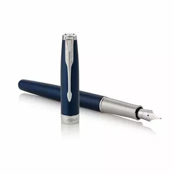 Перьевая ручка PARKER M Medium Sonnet Blue Lacquer CT 1950886, обычная импортная, 146 мм x 9 мм, двойного назначения, прибл.