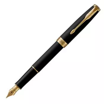 Перьевая ручка PARKER Sonnet Matte Black GT Fine Point в подарочной коробке, оригинальный импортный продукт 1950874ASZ