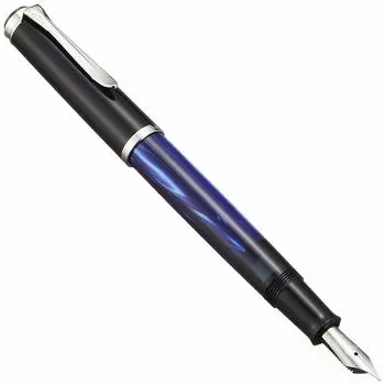 Перьевая ручка Pelikan F Fine Point Marble Blue Classic M205 Ингаляционный тип Обычный импортный продукт