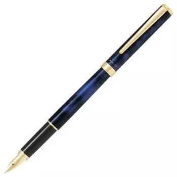 Перьевая ручка PILOT Mannenhitsu Cavalier BL F черно-синяя FCAN5SRBLF &