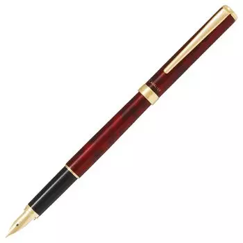 Перьевая ручка PILOT Mannenhitsu Cavalier BR F черная красная FCAN5SRBRF &