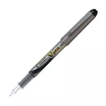Перьевая ручка Pilot V Pen со средним кончиком, черная, 10 шт., SVP200MS10B чёрный