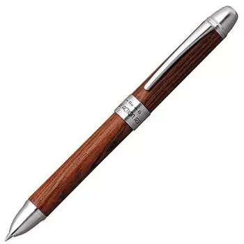Перьевая ручка Platinum Multifunction Pen Double 3 Action Wooden Cordia Brown MWB-3000RW#62 коричневый