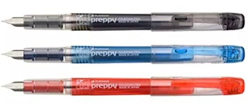 Перьевая ручка Platinum, перьевая ручка preppy, средний кончик 05M, набор PSQ-300#-1/3/11, 3 предмета