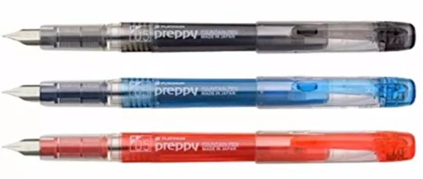 Перьевая ручка Platinum, перьевая ручка preppy, средний кончик 05M, набор PSQ-300#-1/3/11, 3 предмета