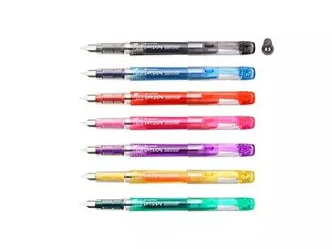 Перьевая ручка Platinum Preppy Fountain Pen Fine Point F 7 цветов 7 предметов в наборе (03) PSQ-300