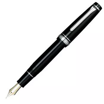 Перьевая ручка Sailor Professional Gear серебристо-черная жирная 11-2037-620