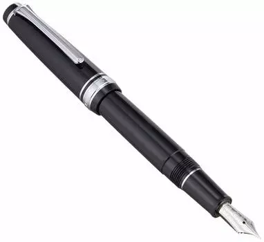Перьевая ручка Sailor Professional Gear Slim Silver Black Medium Fine 11-1222-320