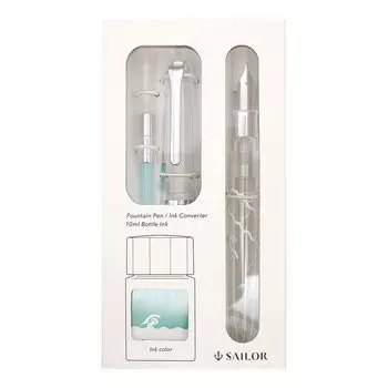 Перьевая ручка Sailor Profit Junior Crawl 10minamo набор чернил в бутылочке 10-0336-303