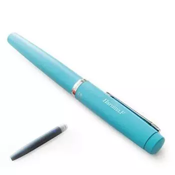 Перьевая ручка со свободным именем, роскошный футляр, платиновая перьевая ручка Procion с чернильным картриджем бирюзового цвета, имя: Mincho, вход в школу, день занятости