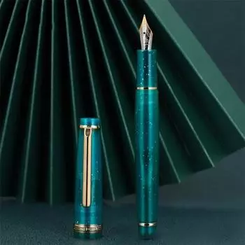 Перьевая ручка, тонкий наконечник для кардиограммы с большим конвертером чернил, компактный размер, портативная гладкая ручка для письма, канцелярские принадлежности, подарок чёрный
