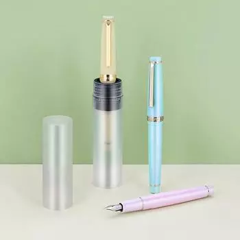 Перьевая ручка, тонкий наконечник для кардиограммы с большим конвертером чернил, компактный размер, портативная гладкая ручка для письма, канцелярские принадлежности, подарок зелёный