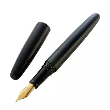 Перьевая ручка WANCHER Dream DREAM PEN Makoto Ebonite Matte Black mattblack mattblack перьевая ручка в форме сигары со средним наконечником [ручка Wancher] (M (Позолоченный)) чёрный