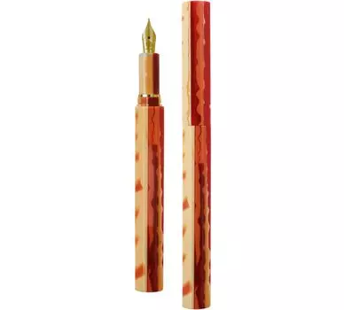 Перьевая ручка WANCHER Kaleido Queen Fountain с золотой отделкой KALEIDO QUEEN 8 Square Column Art Collection Перьевая ручка/Sunset [Wancher Pen] (М Средний)