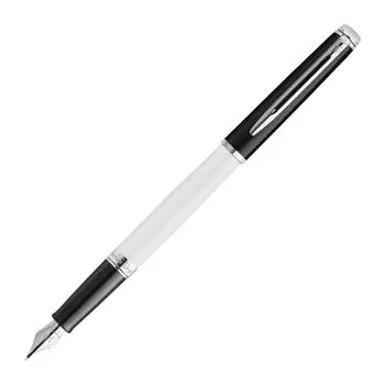 Перьевая ручка WATERMAN Metropolitan Essential Black White CT Fine Point Подарочная коробка Подарочный люкс Обычная импортная 2202911