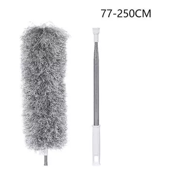 Перьевая тряпка Щетка для пыли из микрофибры с выдвижной опорой Моющаяся насадка для тряпки для внутренней чистки потолка крыши