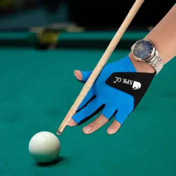 Перчатка для бильярда левая правая рука 5 пальцев профессиональные аксессуары для пула синий