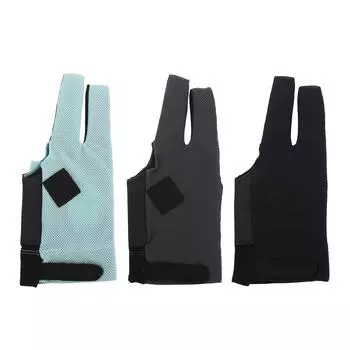 Перчатка для бильярда с тремя пальцами, перчатка для бассейна, дышащая, противоскользящая, высокоэластичная, для снукера, спортивная перчатка с Deep Blue