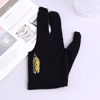 Перчатка для бильярдного кия с тремя пальцами, для левой руки, лайкра чёрный