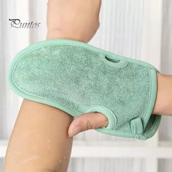 Перчатка для душа Frosted Clean Cuticle Soft Bath Shower Exfoliating Mitt Удаление омертвевшей кожи для пожилых людей оранжевый