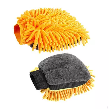 Перчатка для мытья автомобиля Детейлинг Аксессуар Перчатка для чистки дома для кухни оранжевый