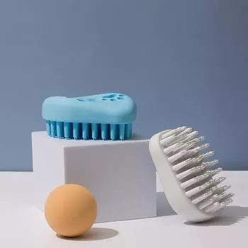 Перчатка для мытья домашних животных, щетка для купания собак и кошек, массажная расческа, перчатка, нескользящая щетка для шерсти щенков, щетка для ухода за домашними животными, щетка для чистки, товары для животных синий