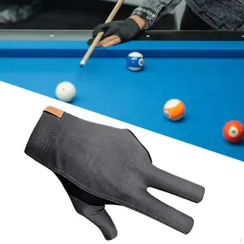 Перчатка для пула с тремя пальцами, износостойкая, не для бильярда, кий, пригодный для ношения женщинами серый